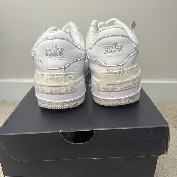 Nike Women's AF1 Triple Shadow - White Sneakers - size 6.5 - Picture 5 of 6